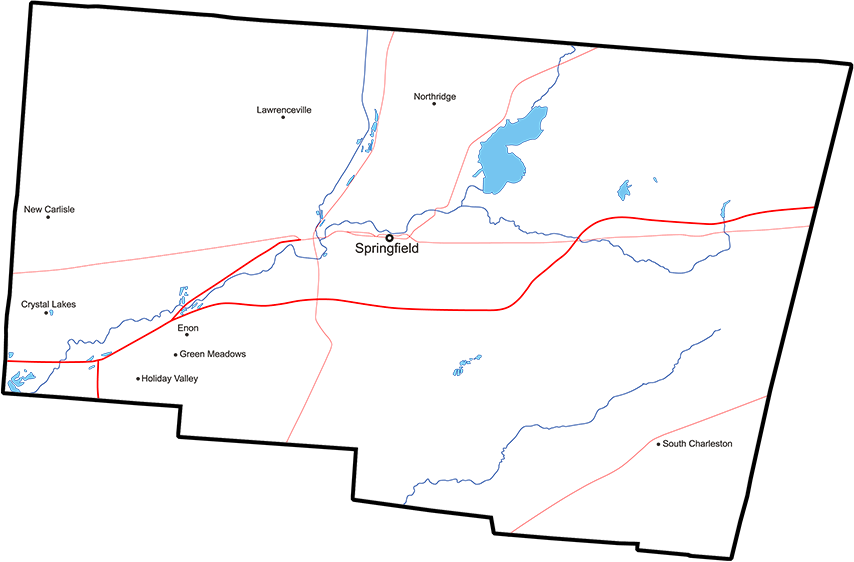 Clark County, Ohio billboard Coverage Map