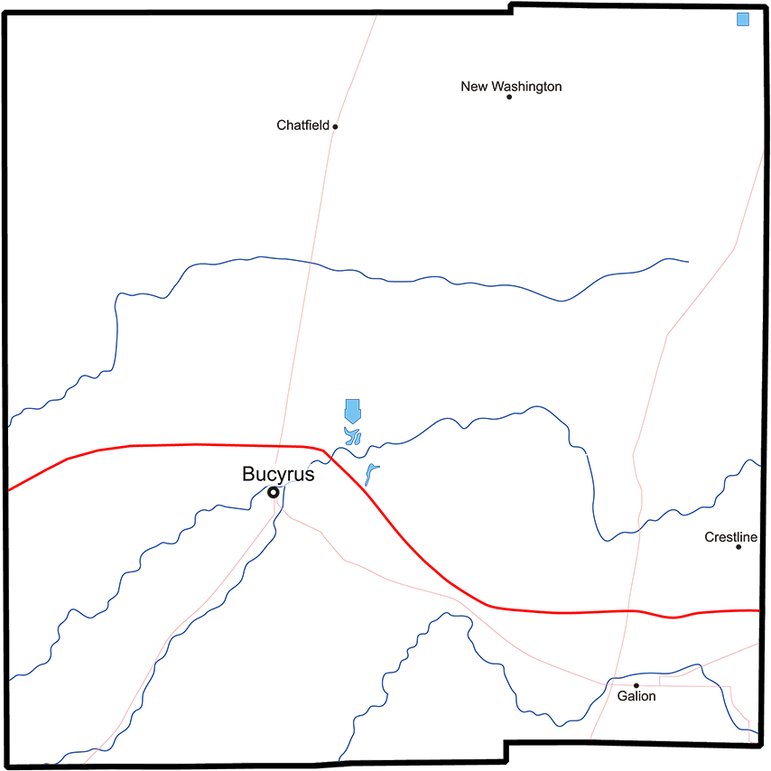 Crawford County, Ohio billboard Coverage Map