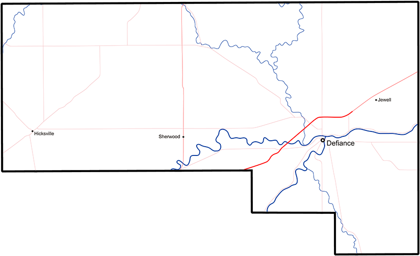 Defiance County, Ohio billboard Coverage Map