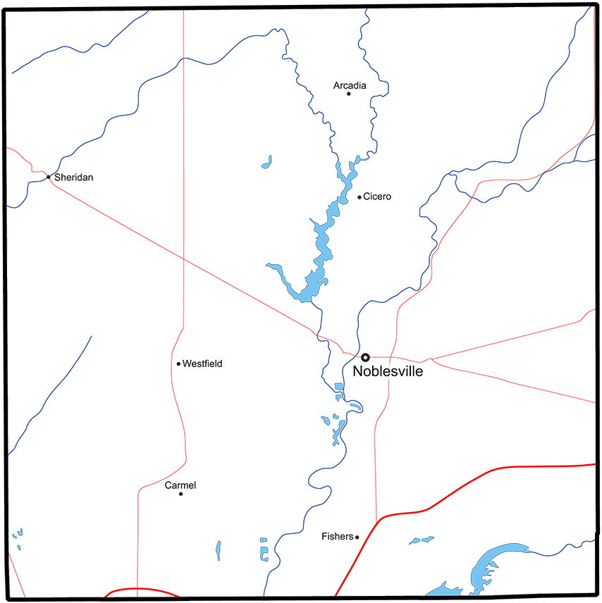 Hamilton County, Indiana billboard Coverage Map