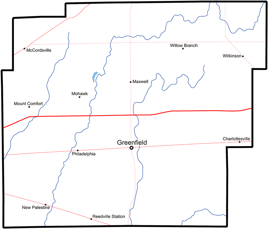 Hancock County, Indiana billboard Coverage Map