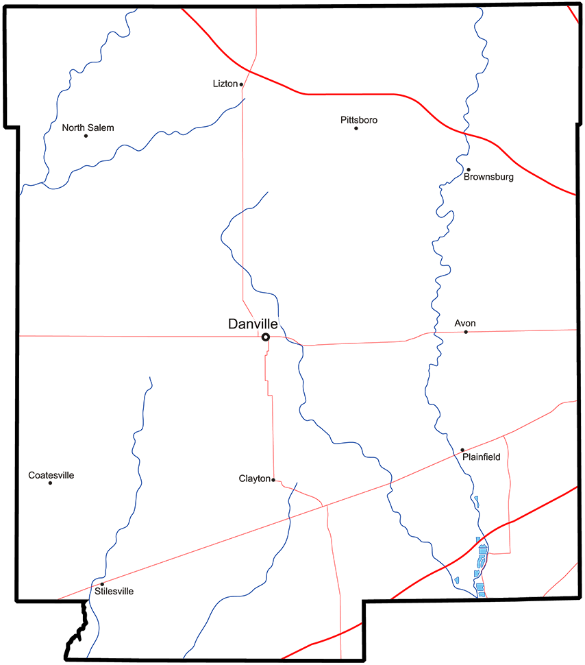 Hendricks County, Indiana billboard Coverage Map