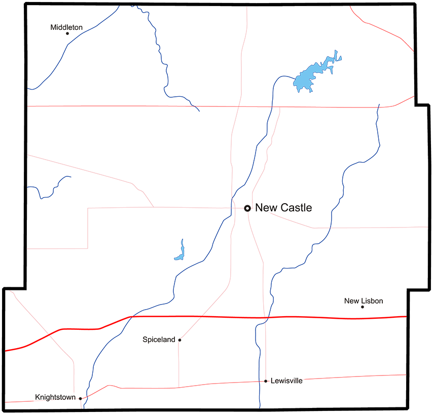 Henry County, Indiana billboard Coverage Map
