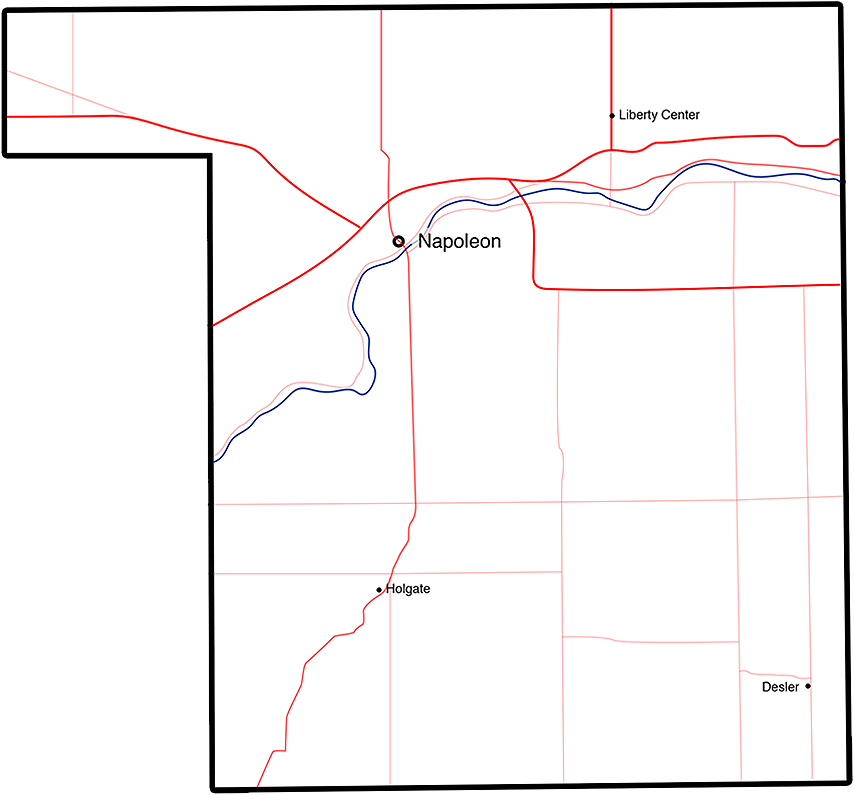 Henry County, Ohio billboard Coverage Map
