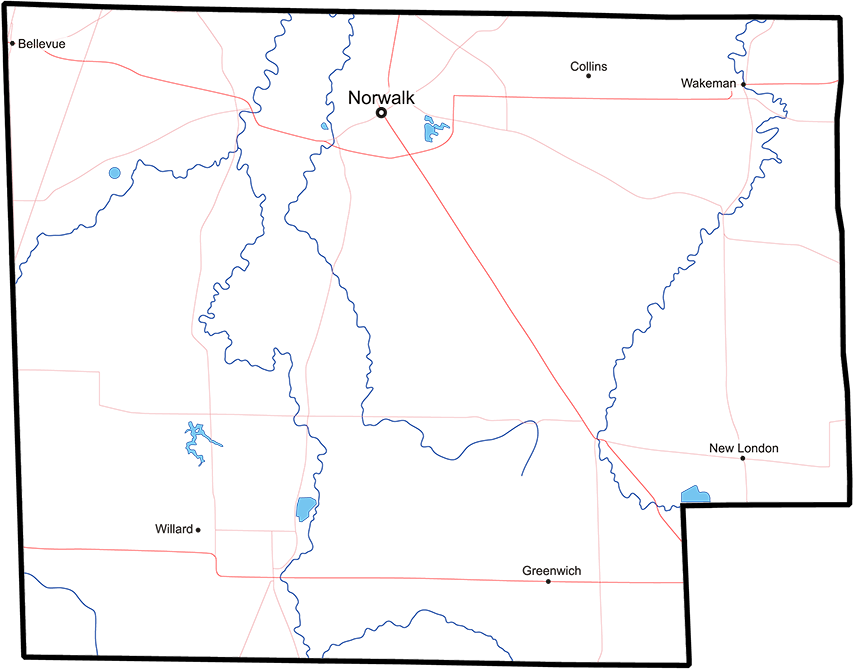 Huron County, Ohio billboard Coverage Map