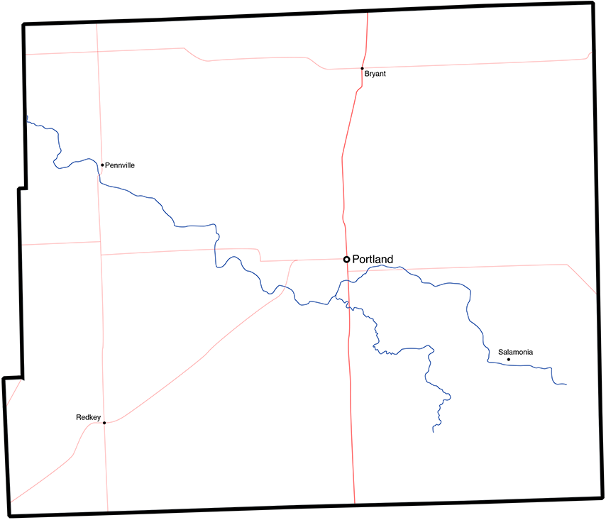 Jay County, Indiana billboard Coverage Map