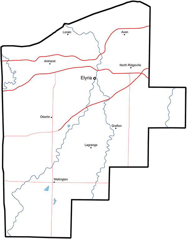 Lorain County, Ohio billboard Coverage Map