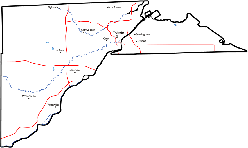 Lucas County, Ohio billboard Coverage Map