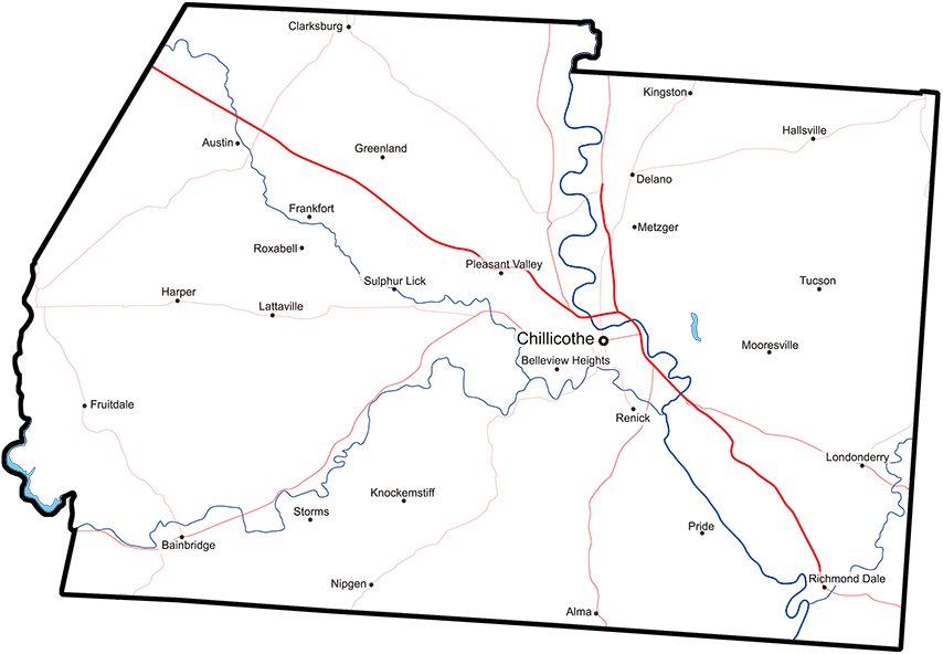 Ross County, Ohio billboard Coverage Map