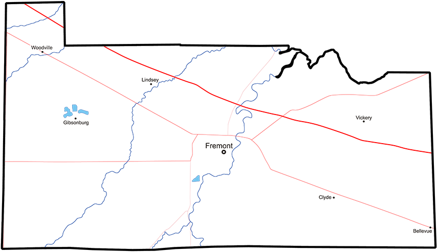 Sandusky County, Ohio billboard Coverage Map