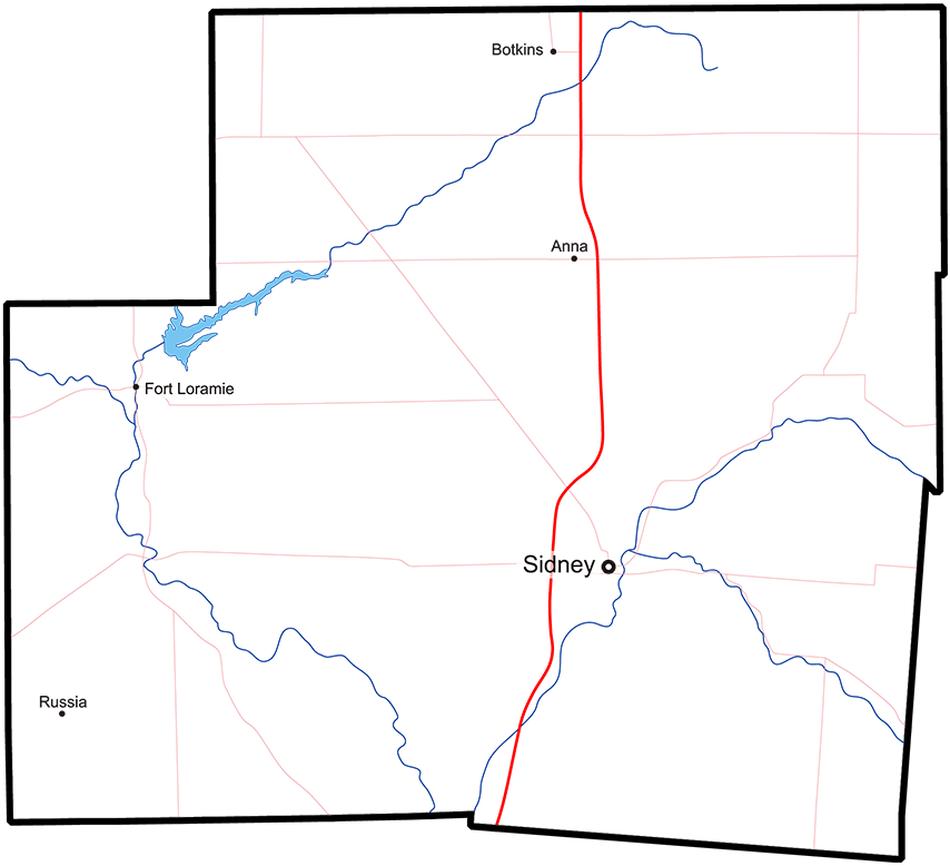 Shelby County, Ohio billboard Coverage Map
