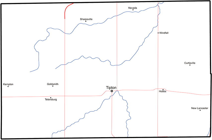 Tipton County, Indiana billboard Coverage Map