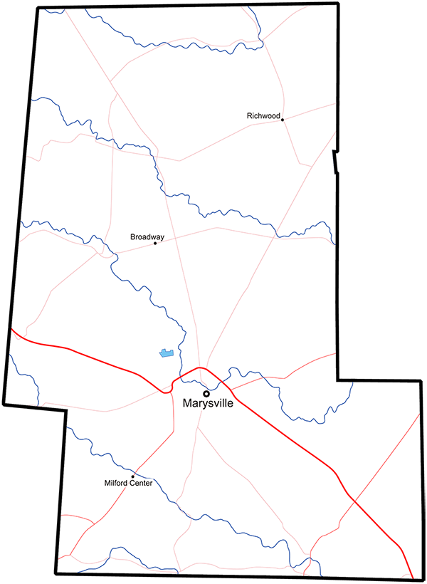 Union County, Ohio billboard Coverage Map