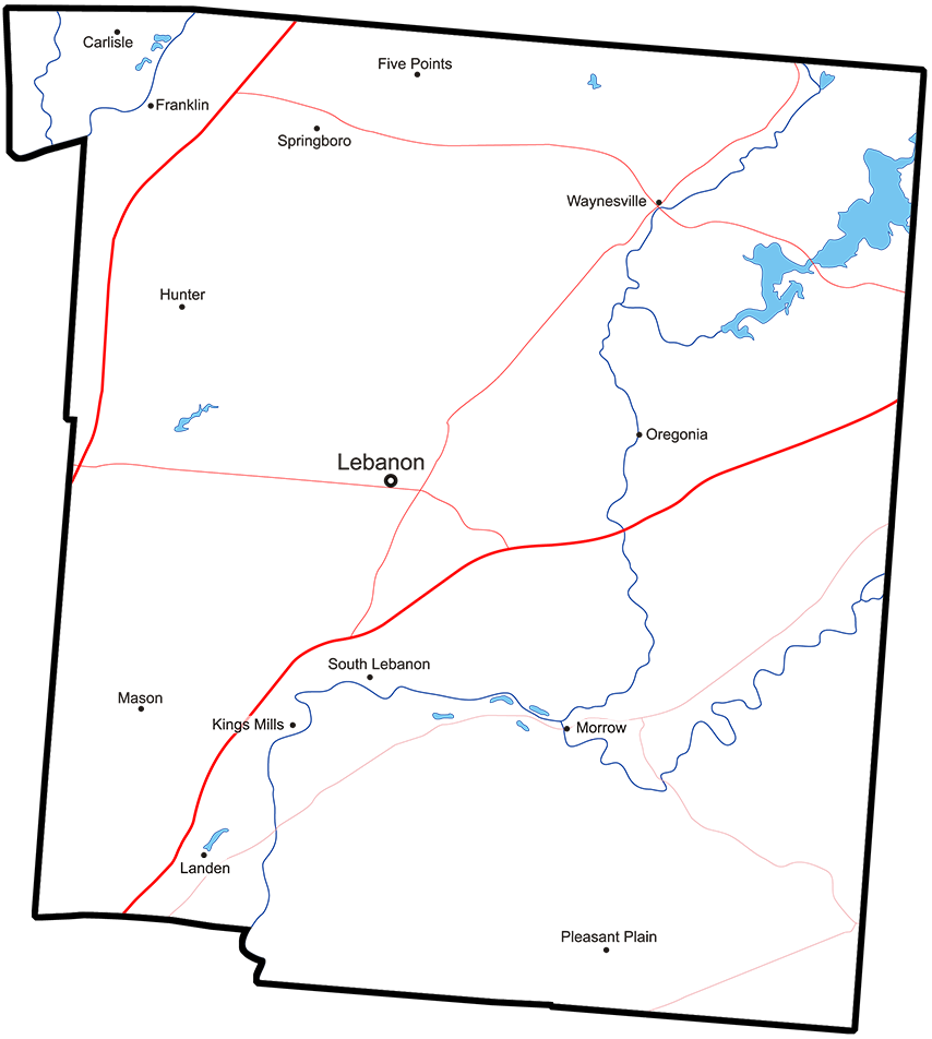 Warren County, Ohio billboard Coverage Map