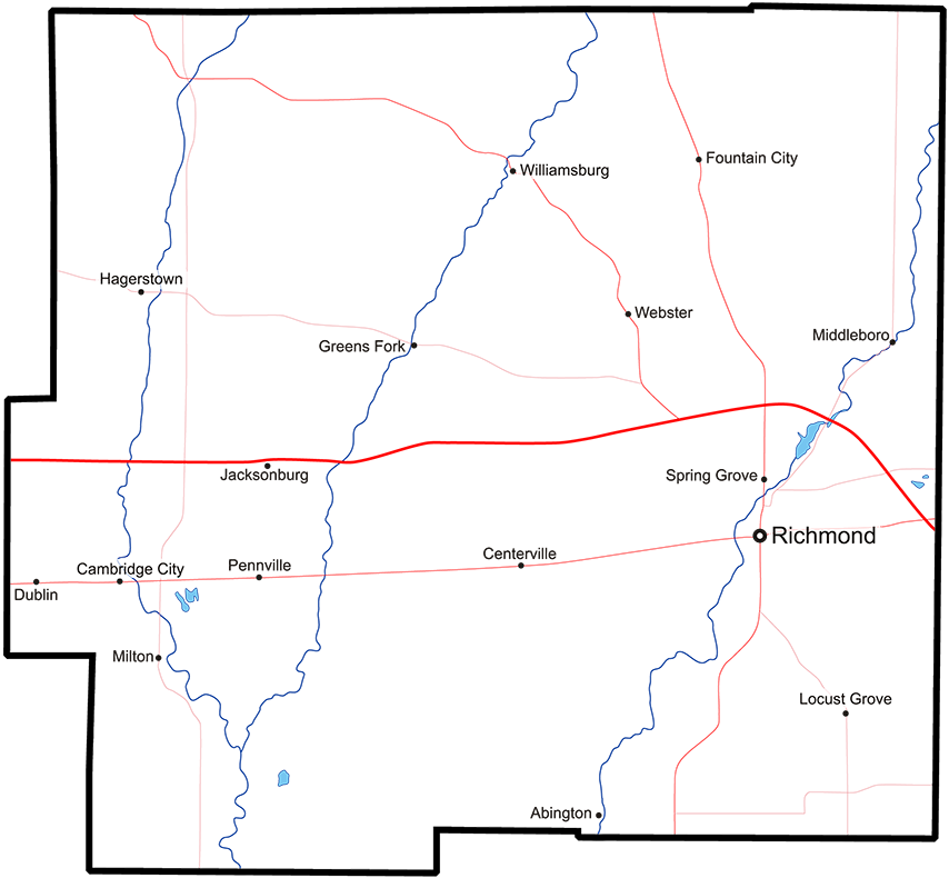 Wayne County, Indiana billboard Coverage Map