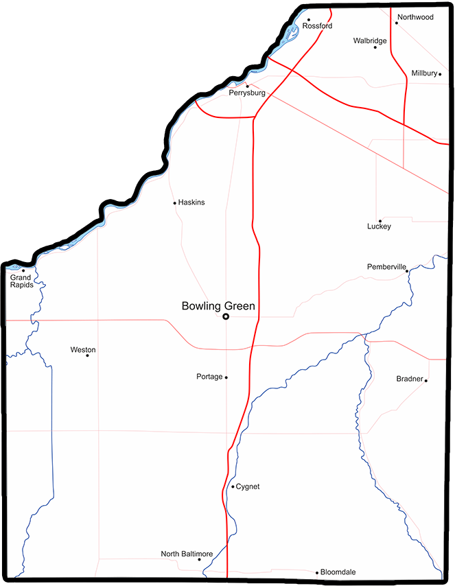 Wood County, Ohio billboard Coverage Map