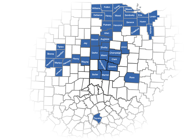 advertising coverage in ohio, indiana, and kentucky